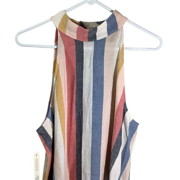 Cloth & Stone Naomi Halter Dress Multicolor Striped Tunic - Picture 2 of 9